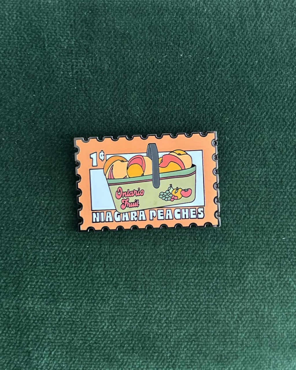 1. Niagara Peaches Enamel Pin